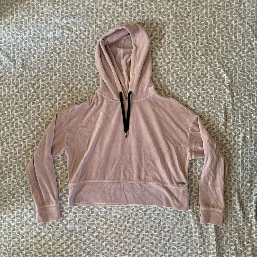 Cropped Velvet Calvin Klein Hoodie